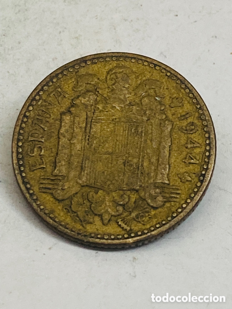 Monedas Franco: Moneda de una peseta 1944 - Foto 2