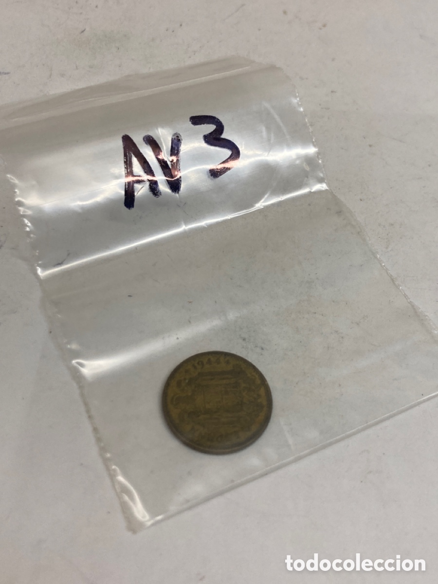 Monedas Franco: Moneda de una peseta 1944 - Foto 3