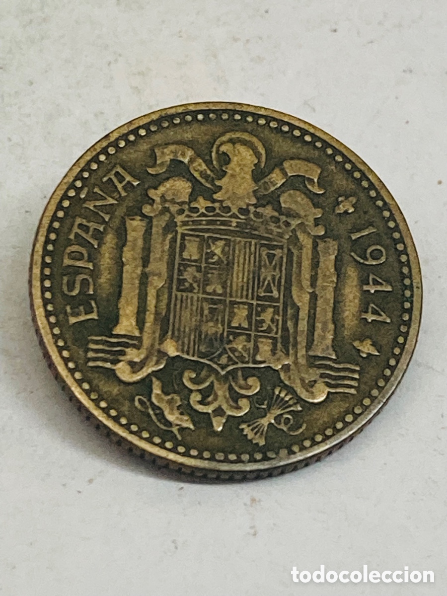 Monedas Franco: Moneda de una peseta 1944 - Foto 1