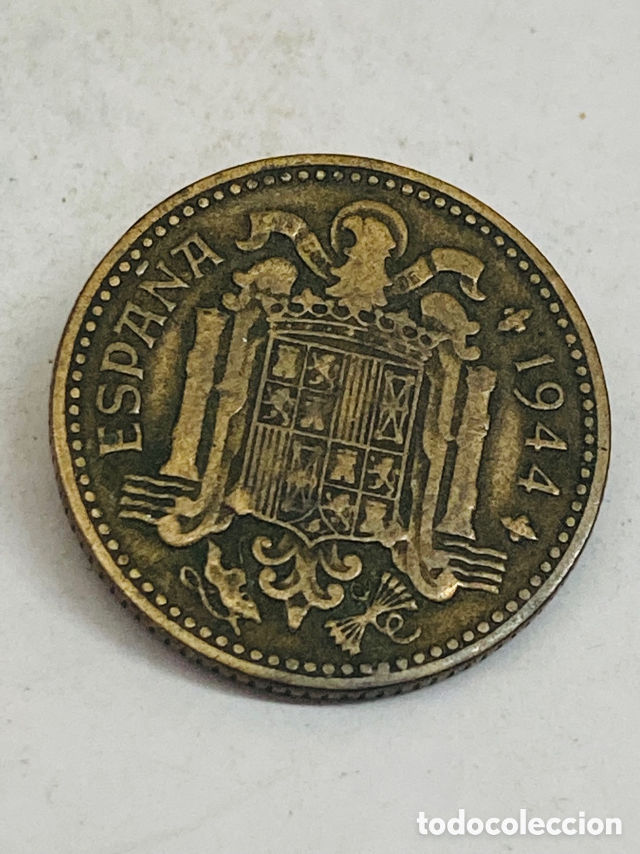 Monedas Franco: Moneda de una pesetas 1944 - Foto 1