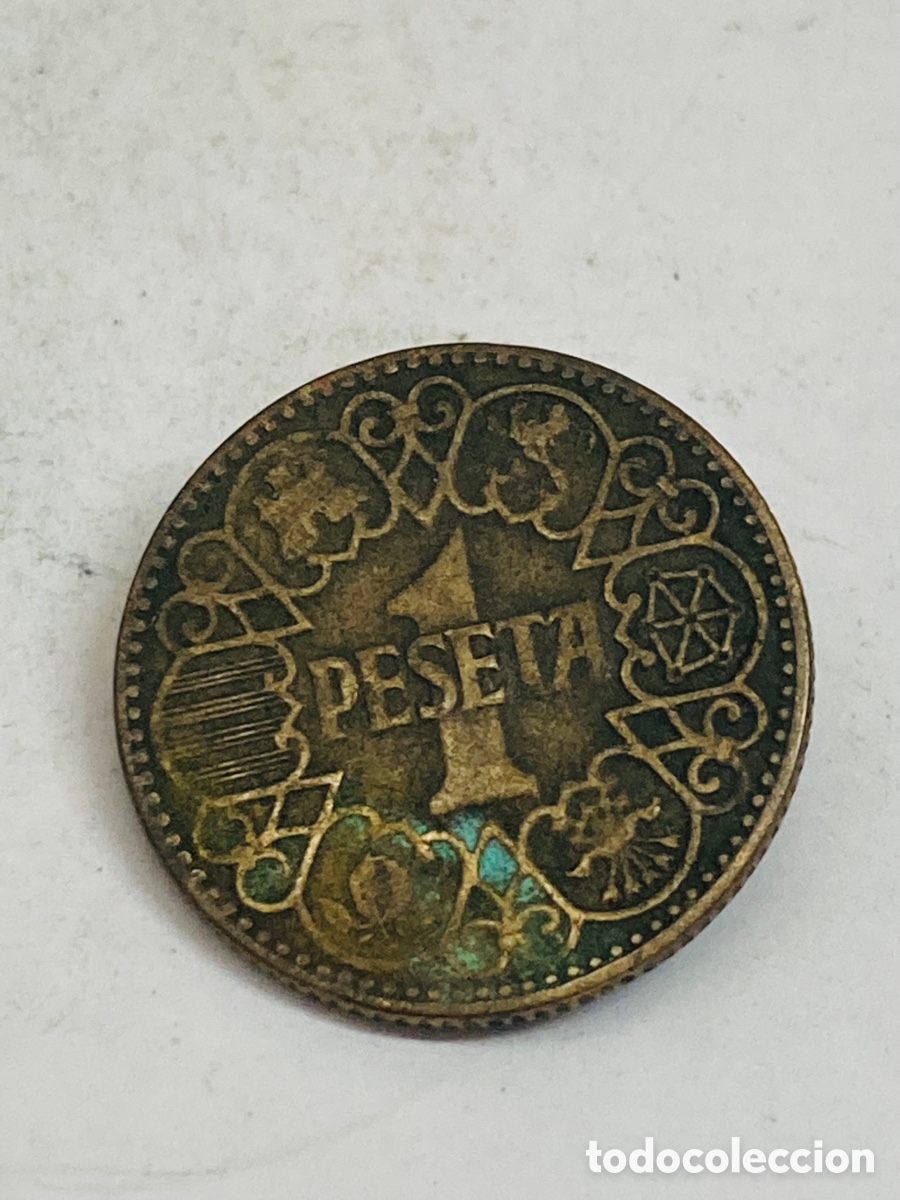 Monedas Franco: Moneda de una peseta 1944 - Foto 1