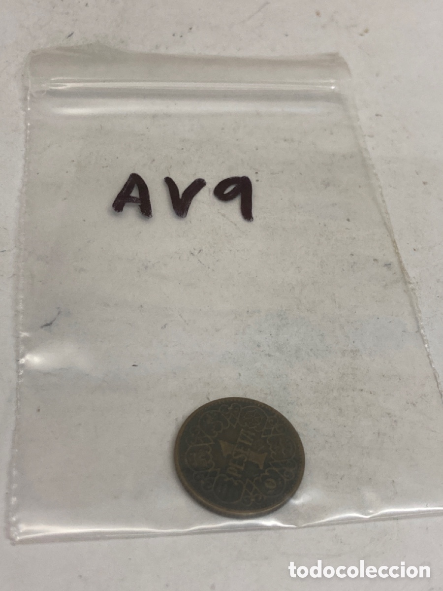 Monedas Franco: Moneda de una peseta 1944 - Foto 3