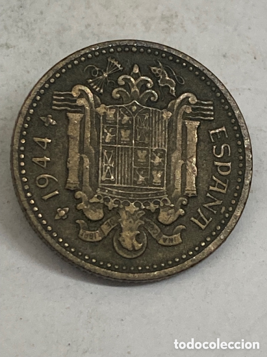 Monedas Franco: Moneda de una peseta 1944 - Foto 1