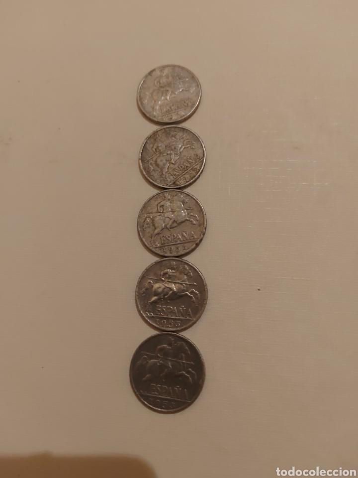 Monedas Franco: 5 monedas de 10 ctmos1954 - Foto 1