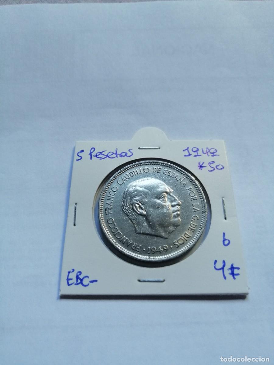 Monedas Franco: 5 pesetas 1949 * 1950 - Foto 1