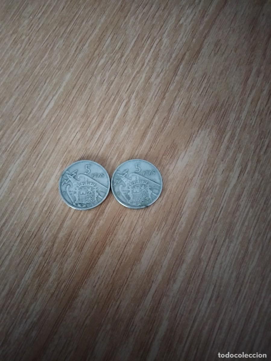 Monedas Franco: Monedas de 5 ptas a&ntilde;o 1957 - Foto 2