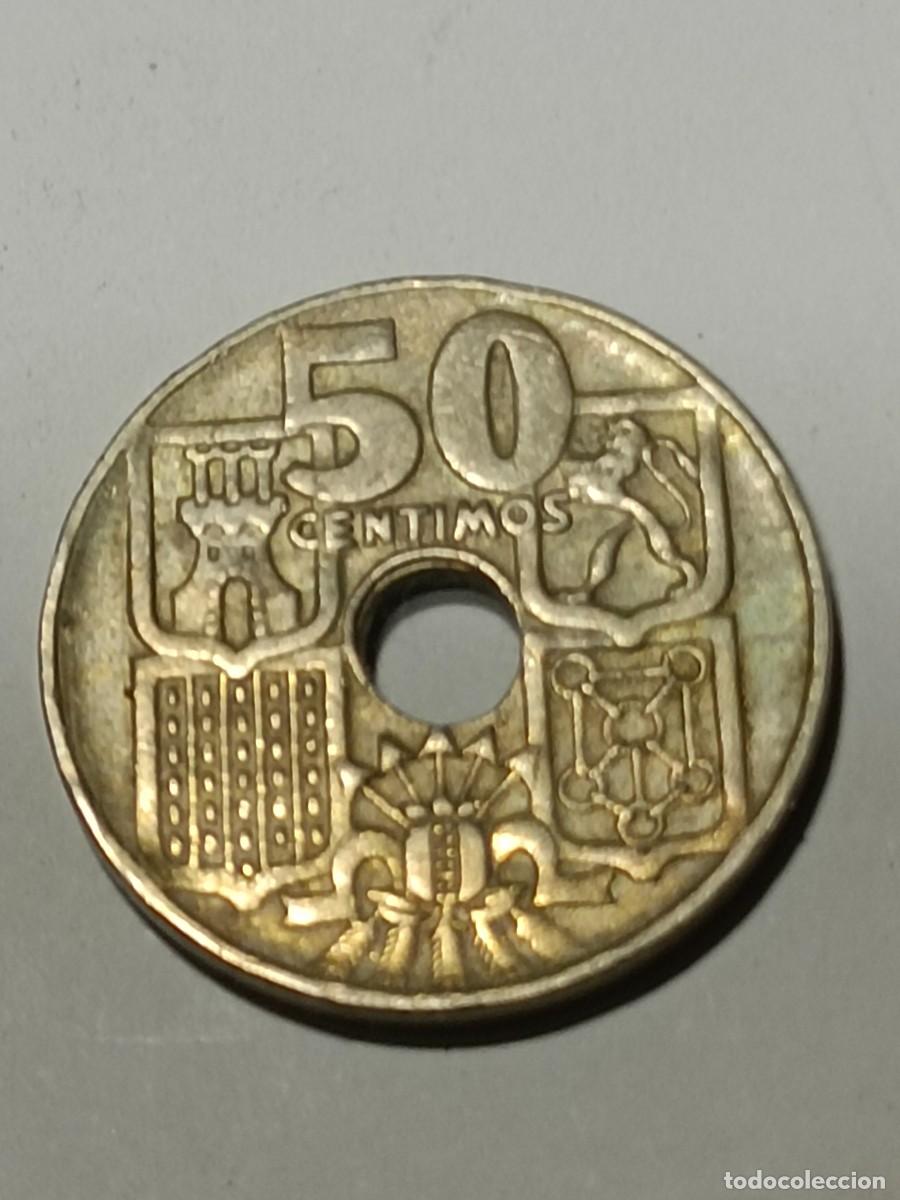 Monedas Franco: N Moneda 50 centimos 1949 - Foto 2