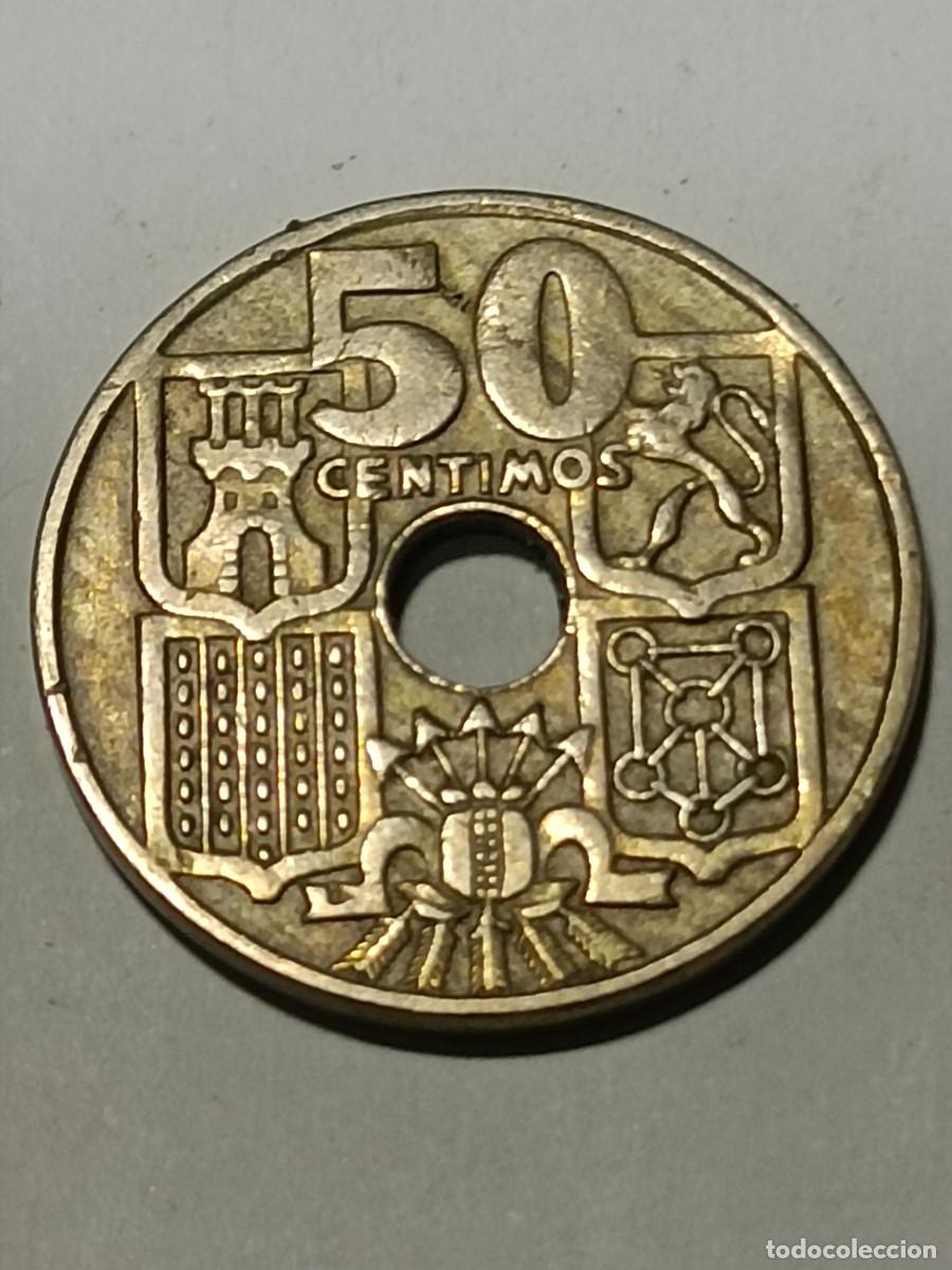 Monedas Franco: N Moneda 50 centimos 1949 - Foto 2