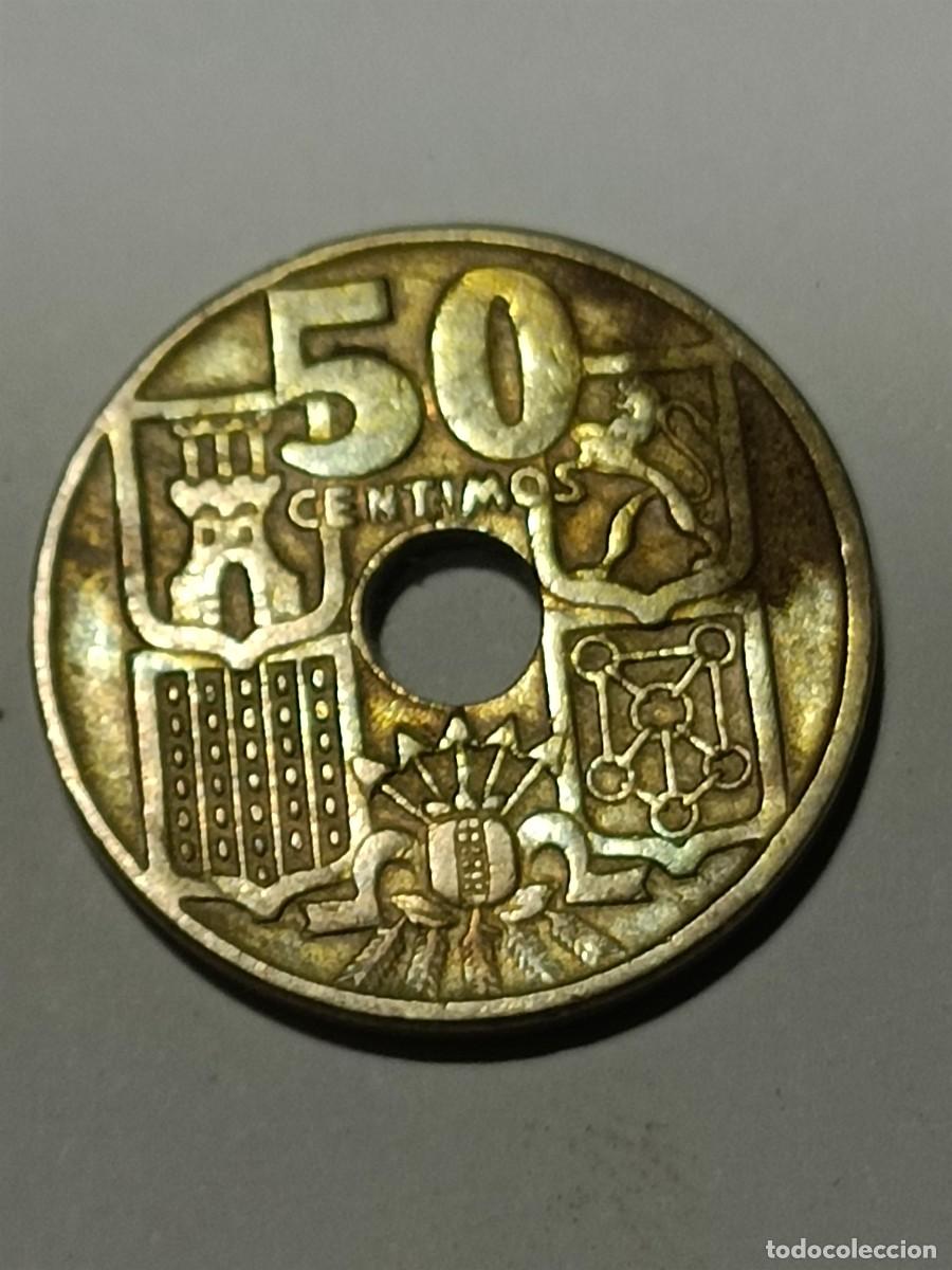 Monedas Franco: N Moneda 50 centimos 1949 - Foto 2