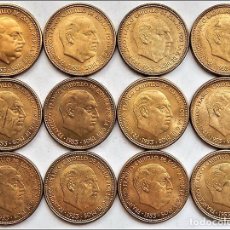 Monedas Franco: ESPAÑA (ESTADO ESPAÑOL) - 2,50 PESETAS 1953 (*19-54) - LOTE 12 MONEDAS - SIN CIRCULAR