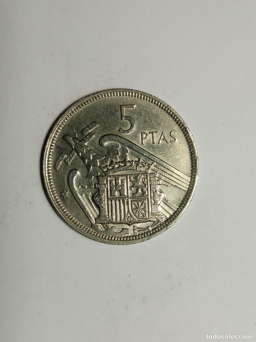 Monedas Franco: CINCO PESETAS 1957 *74 - Foto 2