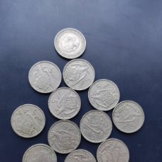 Monedas Franco: LOTE DE 12 MONEDAS DE 5 PESETAS DE 1957 *61. ESPAÑA. BC.