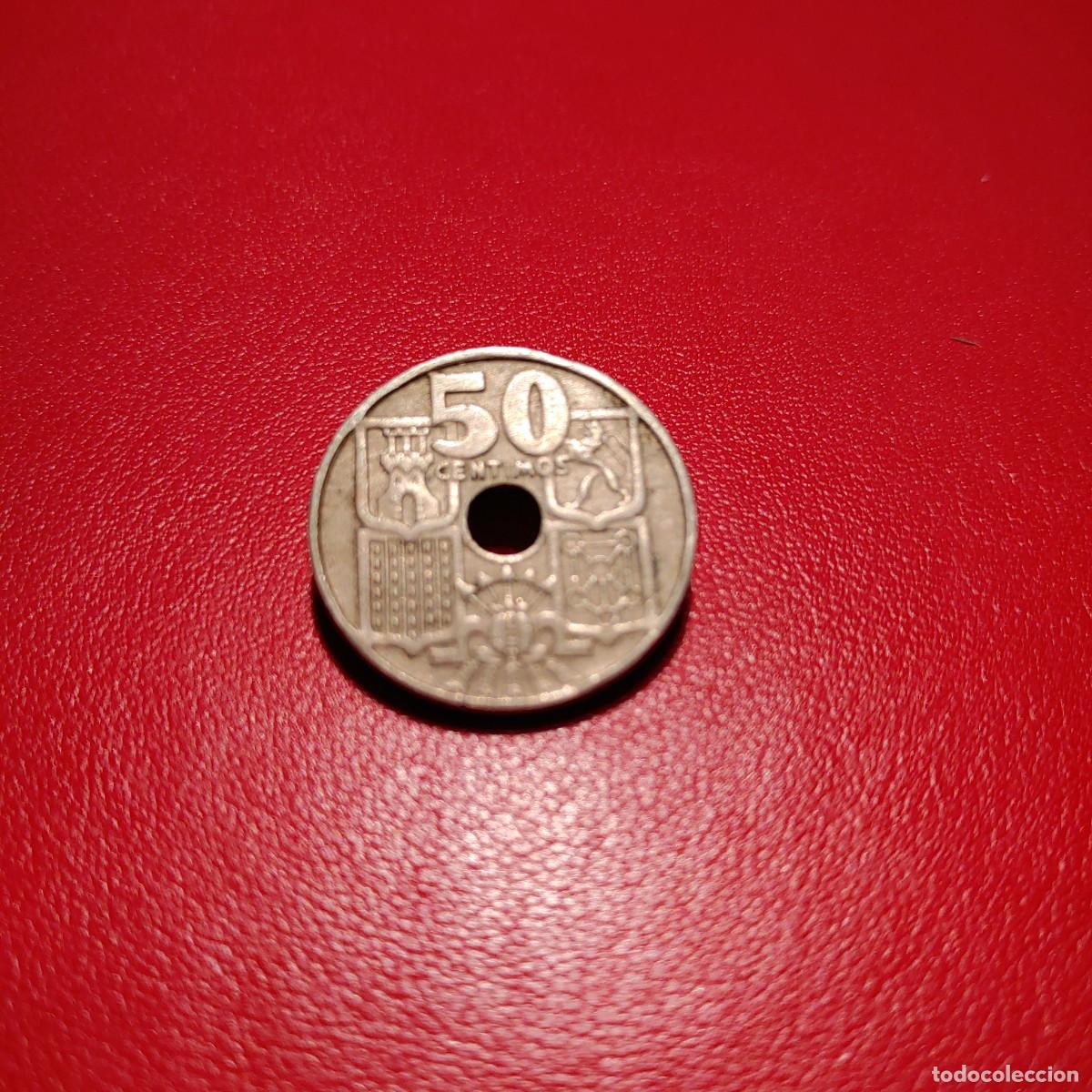 Monedas Franco: 50 C&eacute;ntimos 1949 ESPA&Ntilde;A - Foto 2