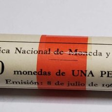 Monedas Franco: PAQUETE OFICIAL F.N.M.T. CON 50 MONEDAS DE 1 PESETA DEL AÑO 1966 ESTRELLA 73.