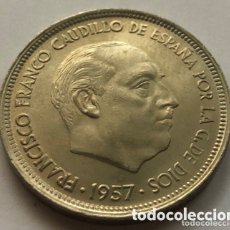 Monedas Franco: MONEDA DE 50 PESETAS DEL AÑO 1957, EN SU ESTRELLA *69. Lote 376993284