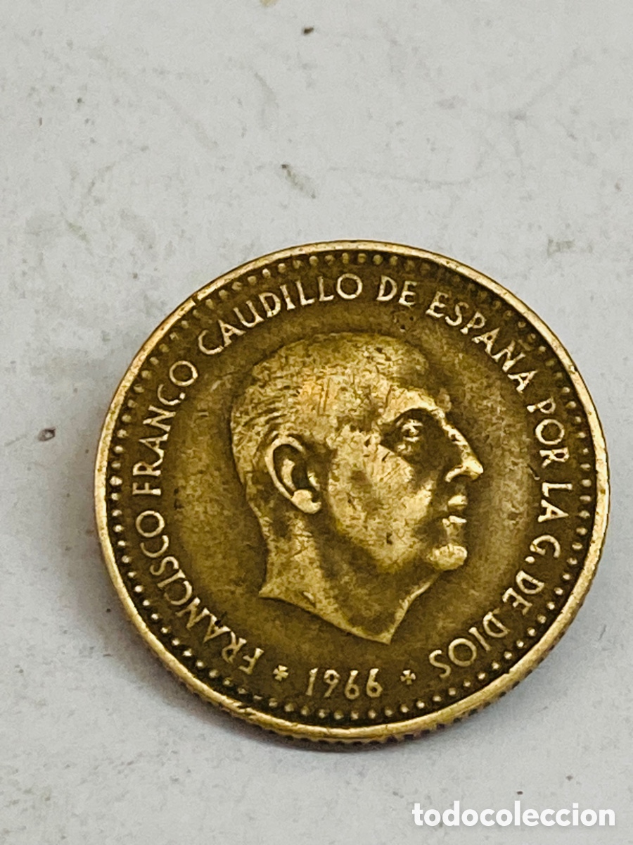 Monedas Franco: Moneda una peseta 1966 E19 68 - Foto 1