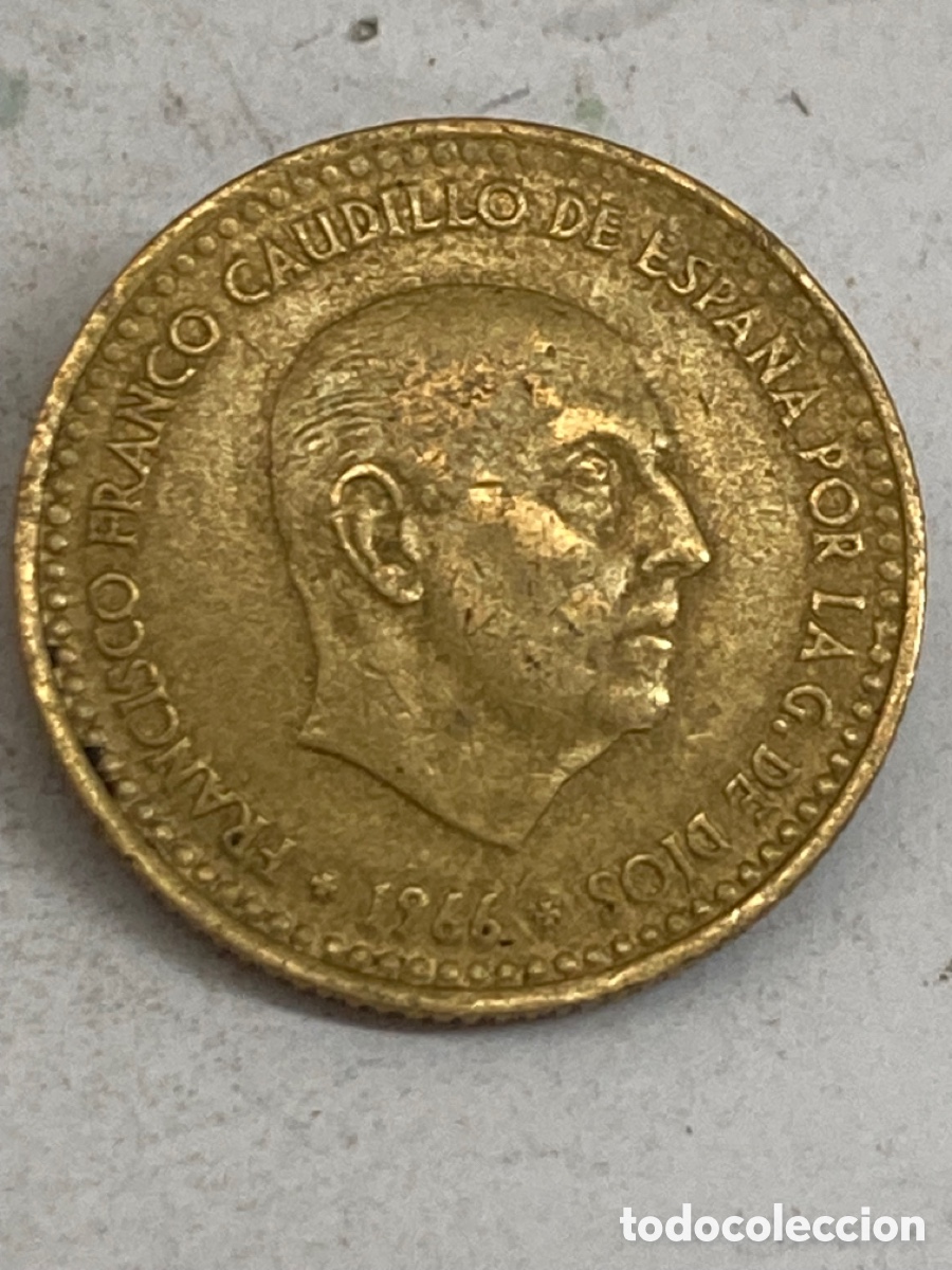 Monedas Franco: Moneda de una peseta 1966 E19 68 - Foto 1