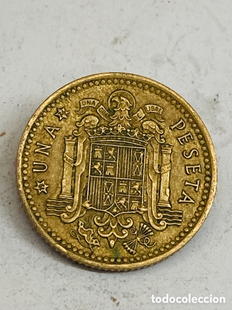 Monedas Franco: Moneda una pesetas 1966 E19 74 - Foto 2