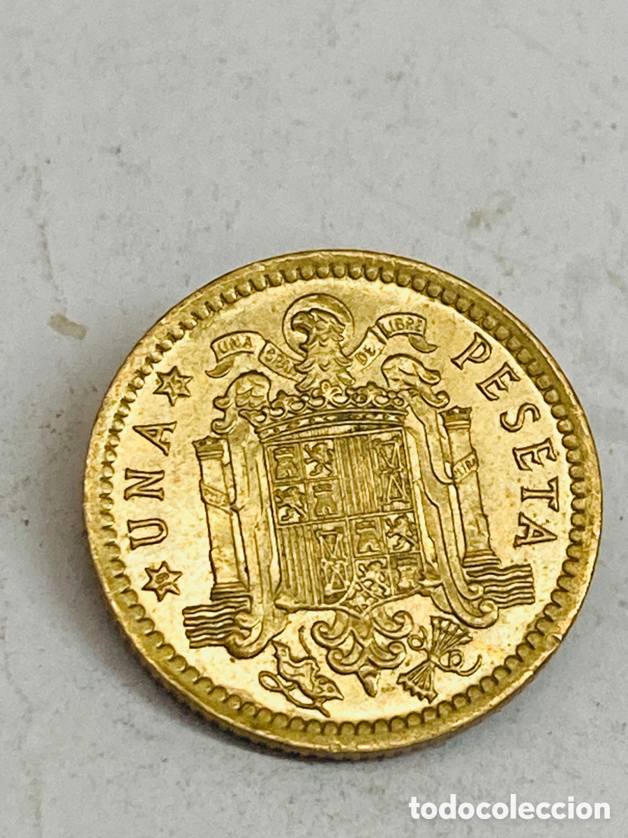 Monedas Franco: Moneda de una peseta 1966 E19 75 - Foto 2