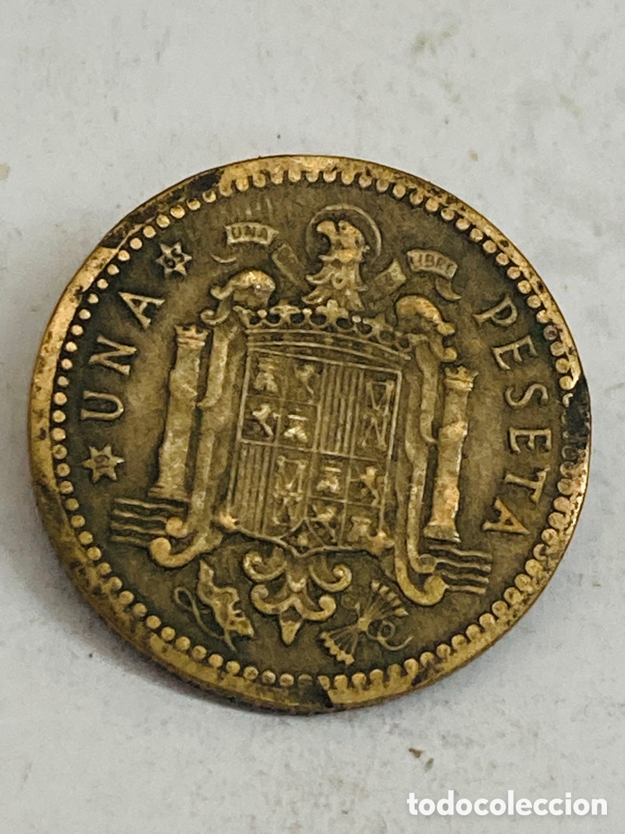 Monedas Franco: Moneda de una peseta 1963 E19 65 - Foto 2