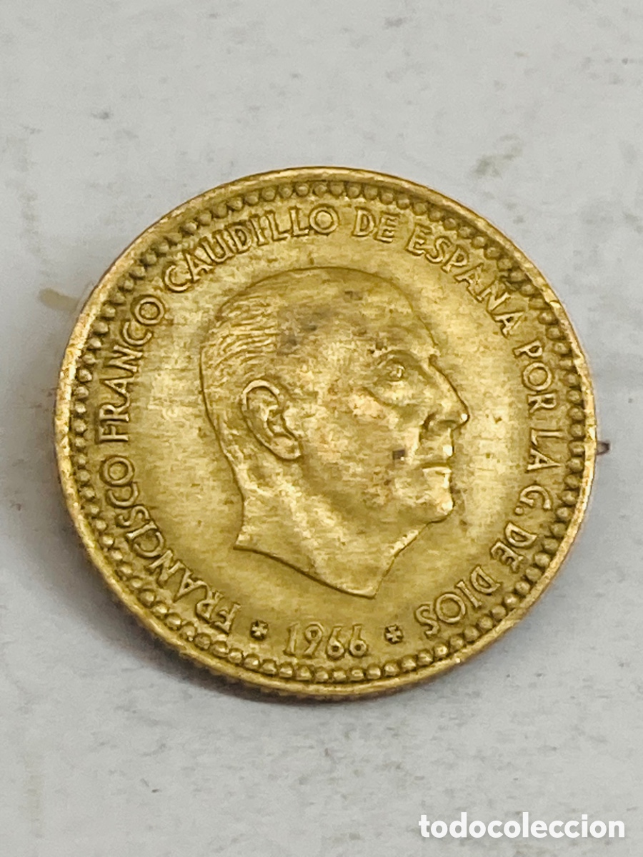 Monedas Franco: Moneda de una peseta 1966 E19 75 - Foto 1