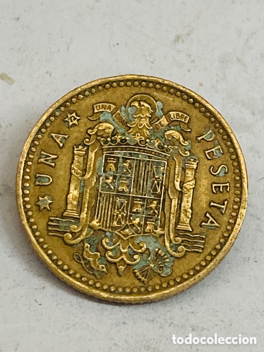 Monedas Franco: Moneda de una pesetas 1966 E19 72 - Foto 2
