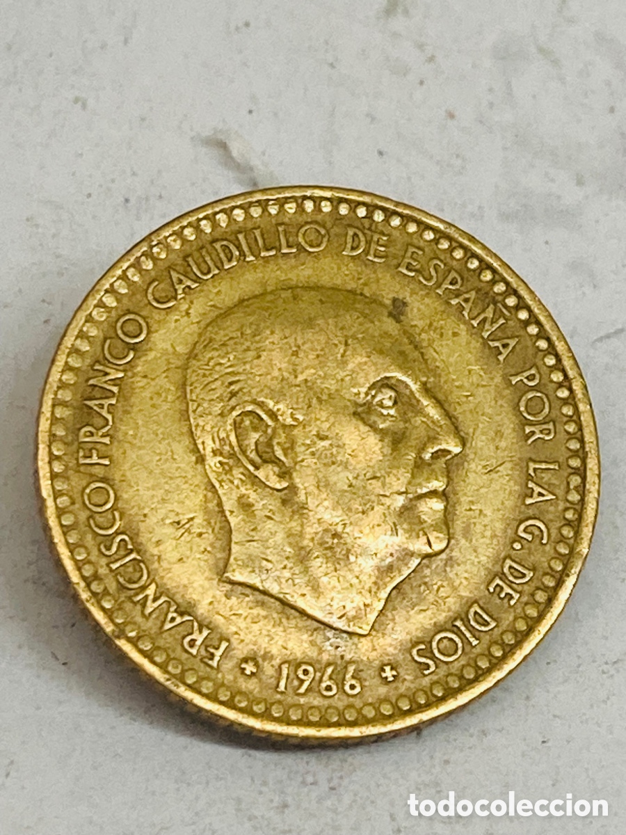 Monedas Franco: Moneda de una peseta 1966 E19 72 - Foto 1
