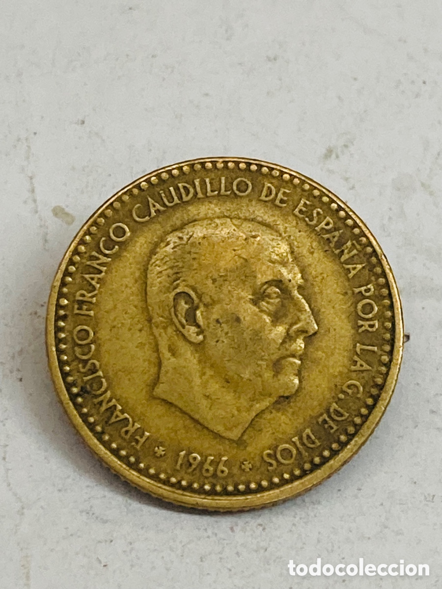 Monedas Franco: Moneda de una peseta 1966 E19 67 - Foto 2