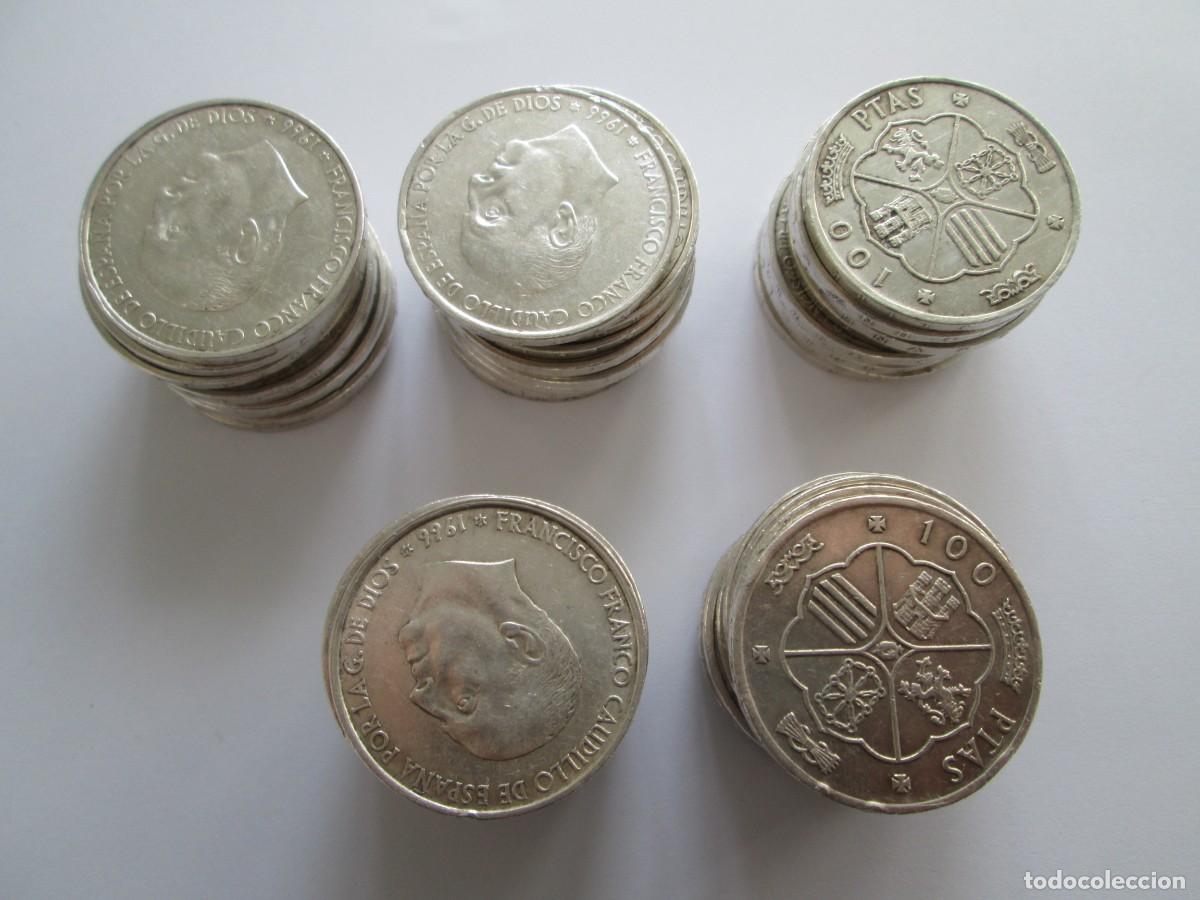 Monedas Franco: ESTADO ESPA&Ntilde;OL * 100 PESETAS 1966 * LOTE DE 30 MONEDAS * PLATA *