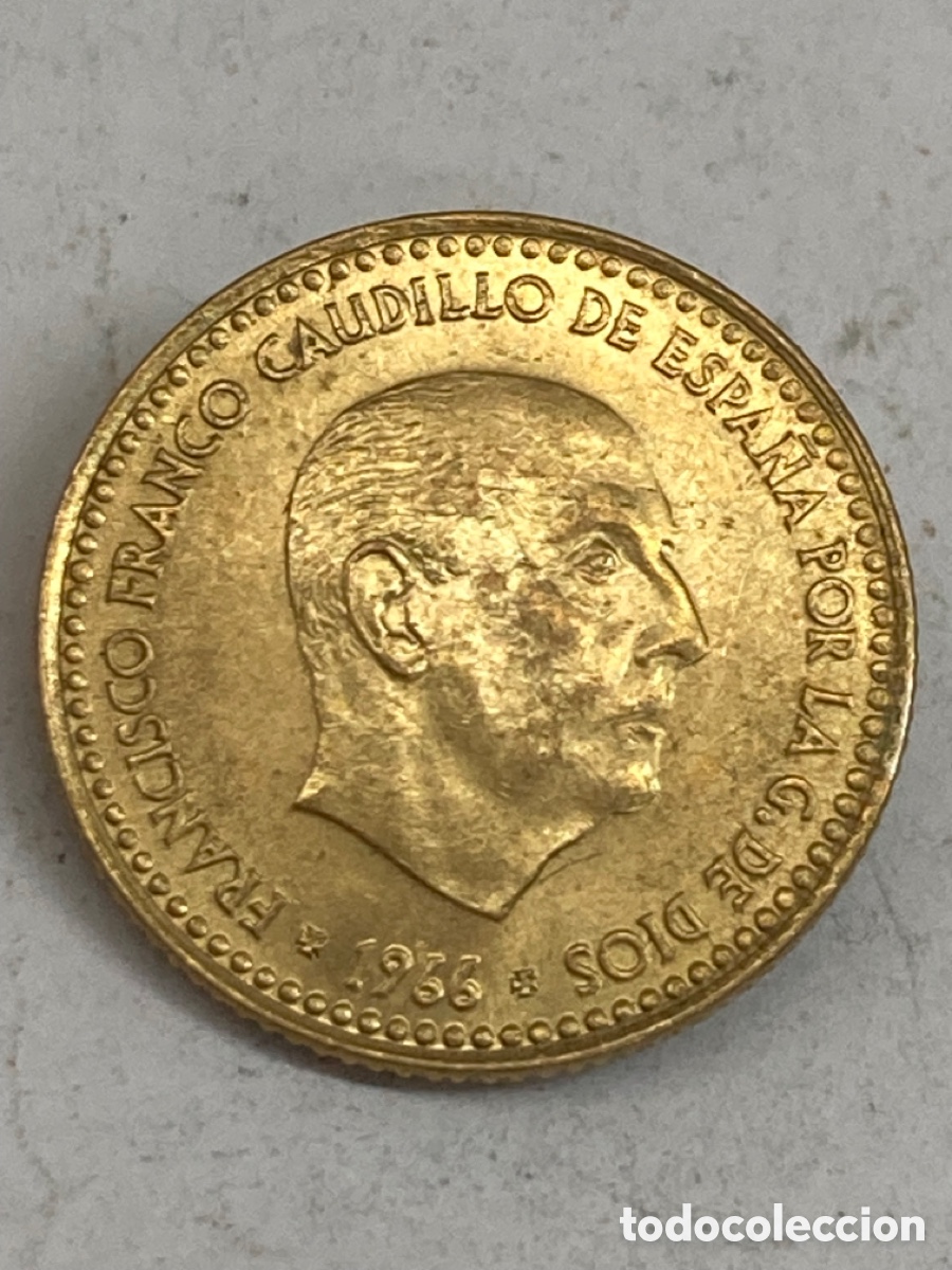 Monedas Franco: Moneda de una peseta 1966 E19 75 - Foto 2