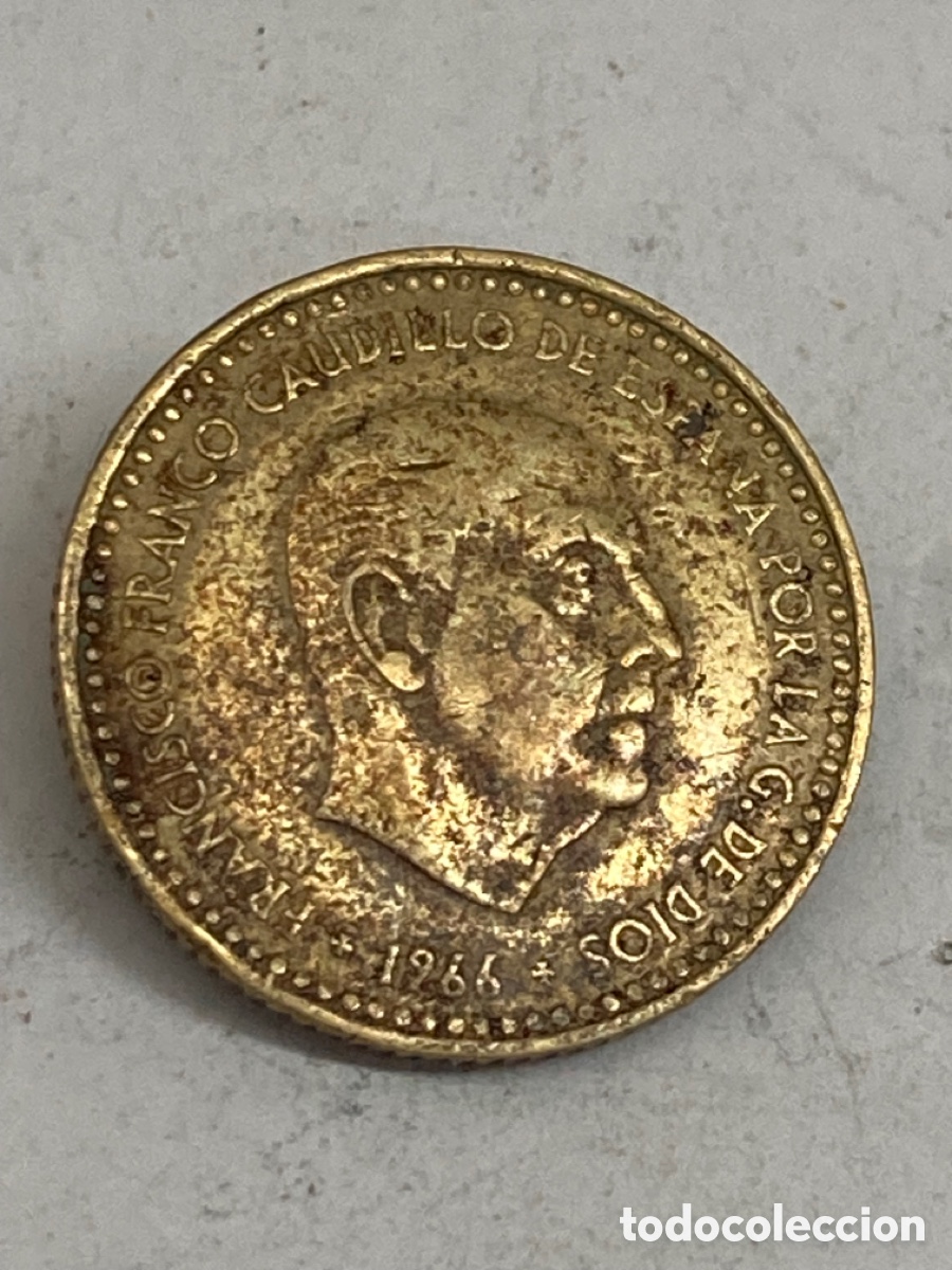 Monedas Franco: Moneda de una peseta 1966 E19 73 - Foto 1