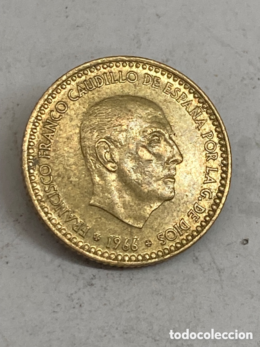 Monedas Franco: Moneda de una peseta 1966 E19 75 - Foto 1