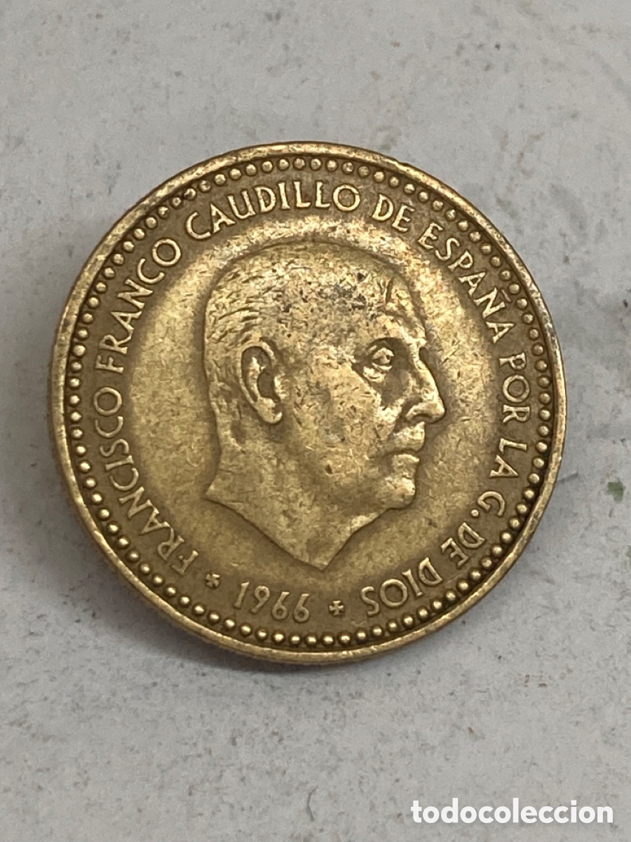 Monedas Franco: Moneda de una pesetas 1966 E19 71 - Foto 1