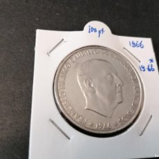 Monedas Franco: PLATA, 100 PESETAS, ESPAÑA, 1966, 19 GR, MBC+ ,ESTRELLAS 19-66*. Lote 378032144