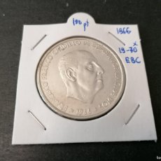 Monedas Franco: PLATA, 100 PESETAS, ESPAÑA, 1966, 19 GR, EBC ,ESTRELLAS 19-70*. Lote 378033879