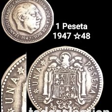 Monedas Franco: ESPAÑA 1 PESETA 1947 ESTRELLA 48 ESTADO ESPAÑOL. Lote 380307869