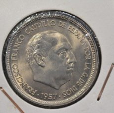 Monedas Franco: LOTE: 5 MONEDAS DE 50 PESETAS 1957*58. S/C. EXTRAIDAS DE CARTUCHO ORIGINAL F.N.M.T.