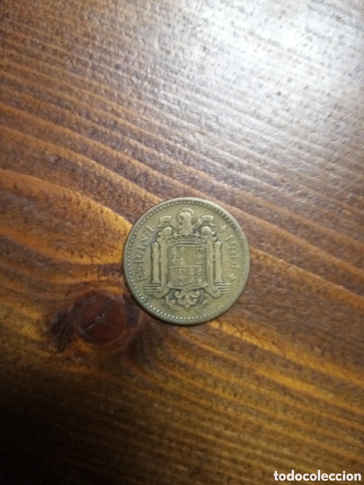 Monedas Franco: Moneda de 1 pts 1944 (la del &rdquo;1&rdquo;) - Foto 2
