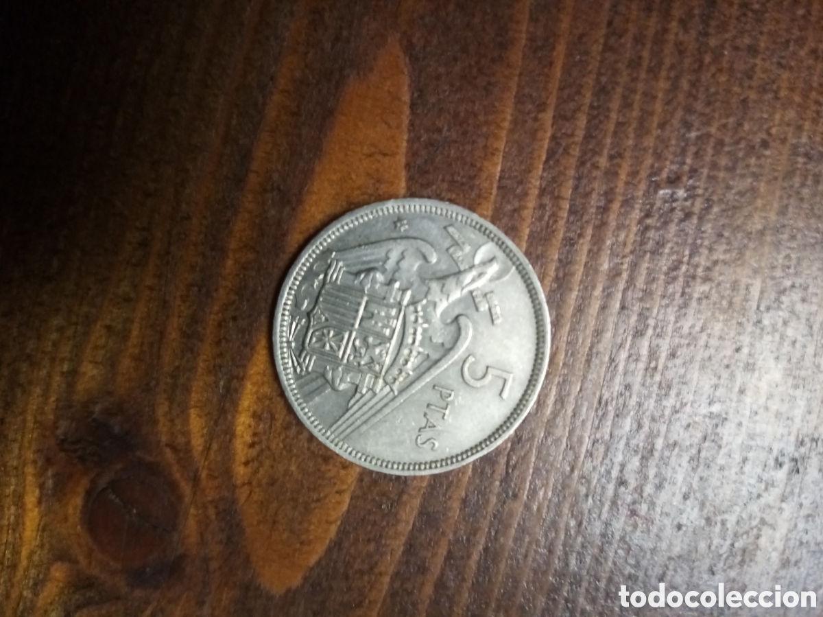 Monedas Franco: Moneda de 5 pts 1957*74 - Foto 2