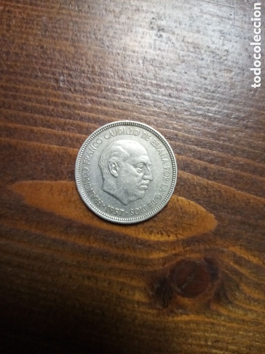 Monedas Franco: Moneda de 5 pts 1957*74 - Foto 1