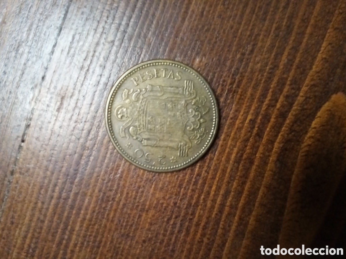 Monedas Franco: Moneda de 2,5 pts 1953 *1954 - Foto 2