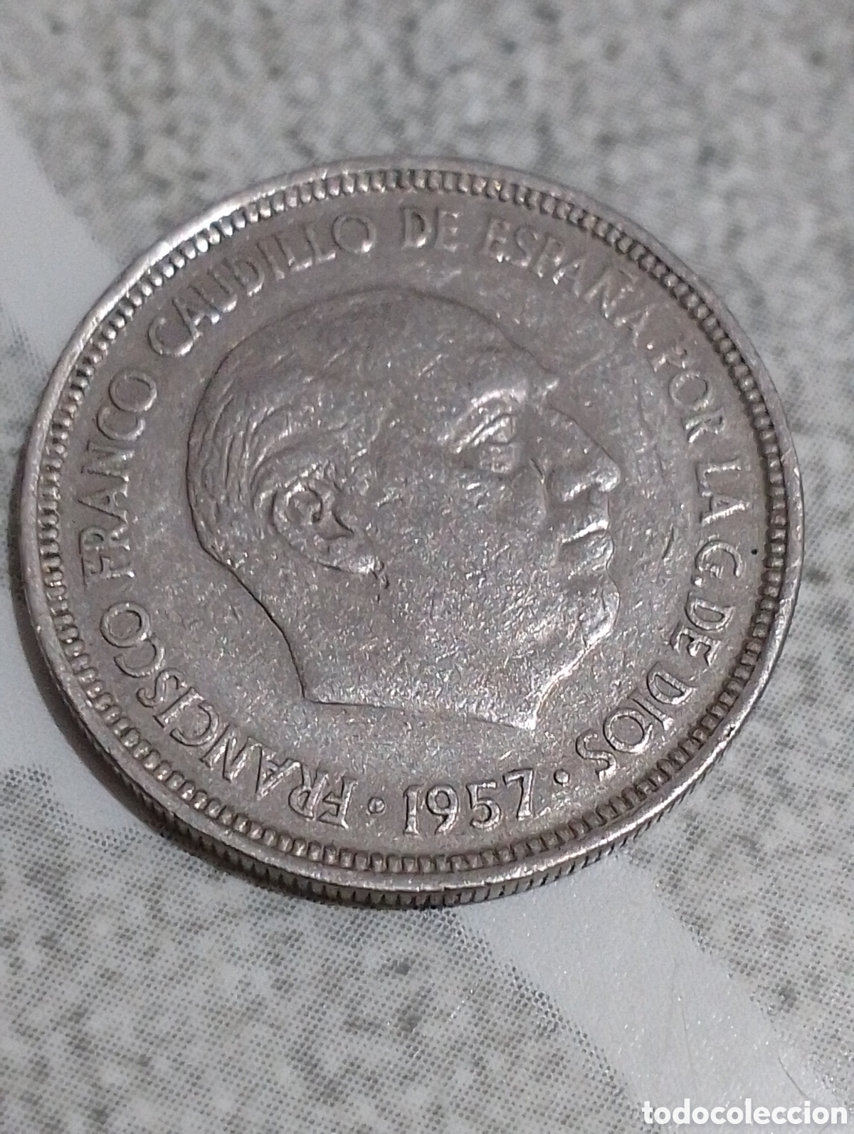 Monedas Franco: Moneda 5 pesetas 1957 72 - Foto 1