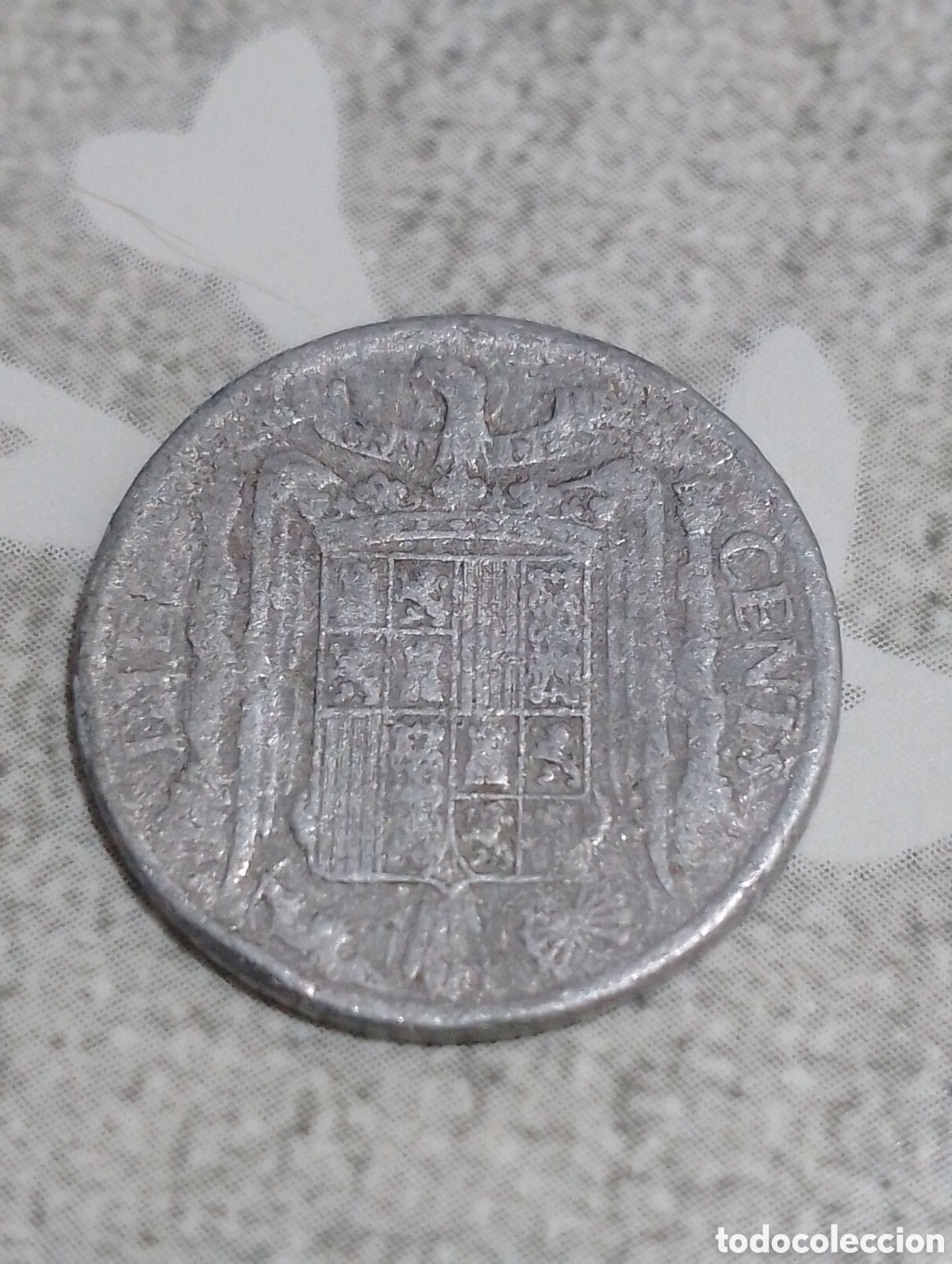 Monedas Franco: Moneda 10 c&eacute;ntimos de 1945 - Foto 2