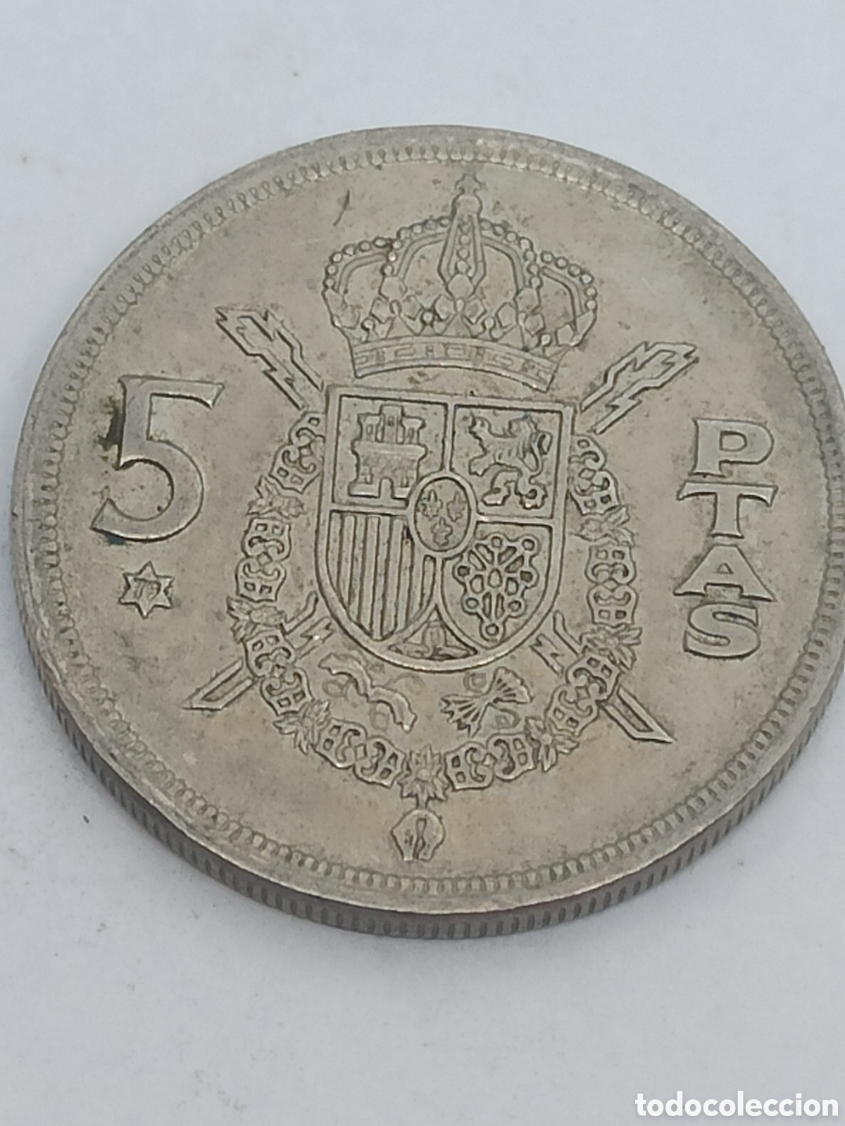 Monedas Franco: 5 pesetas 1975 estrella 79 - Foto 1