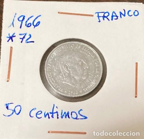 Monedas Franco: 50 c&eacute;ntimos 1966 estrella 72 - Foto 1