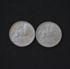 Monedas Franco: ESPAÑA. CONJUNTO DE 2 MONEDAS, 5 CÉNTIMOS ALUMINIO AÑOS 1941 Y 1945 SIN CIRCULAR (JINETE IBERICO)