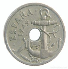 Monedas Franco: 25 CÉNTIMOS 1949 ESTRELLA 51. FLECHAS INVERTIDAS.. Lote 383465774
