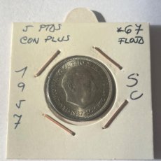 Monedas Franco: SIN CIRCULAR 5 PESETAS ESTADO ESPAÑOL (FRANCISCO FRANCO) AÑO 1957-67