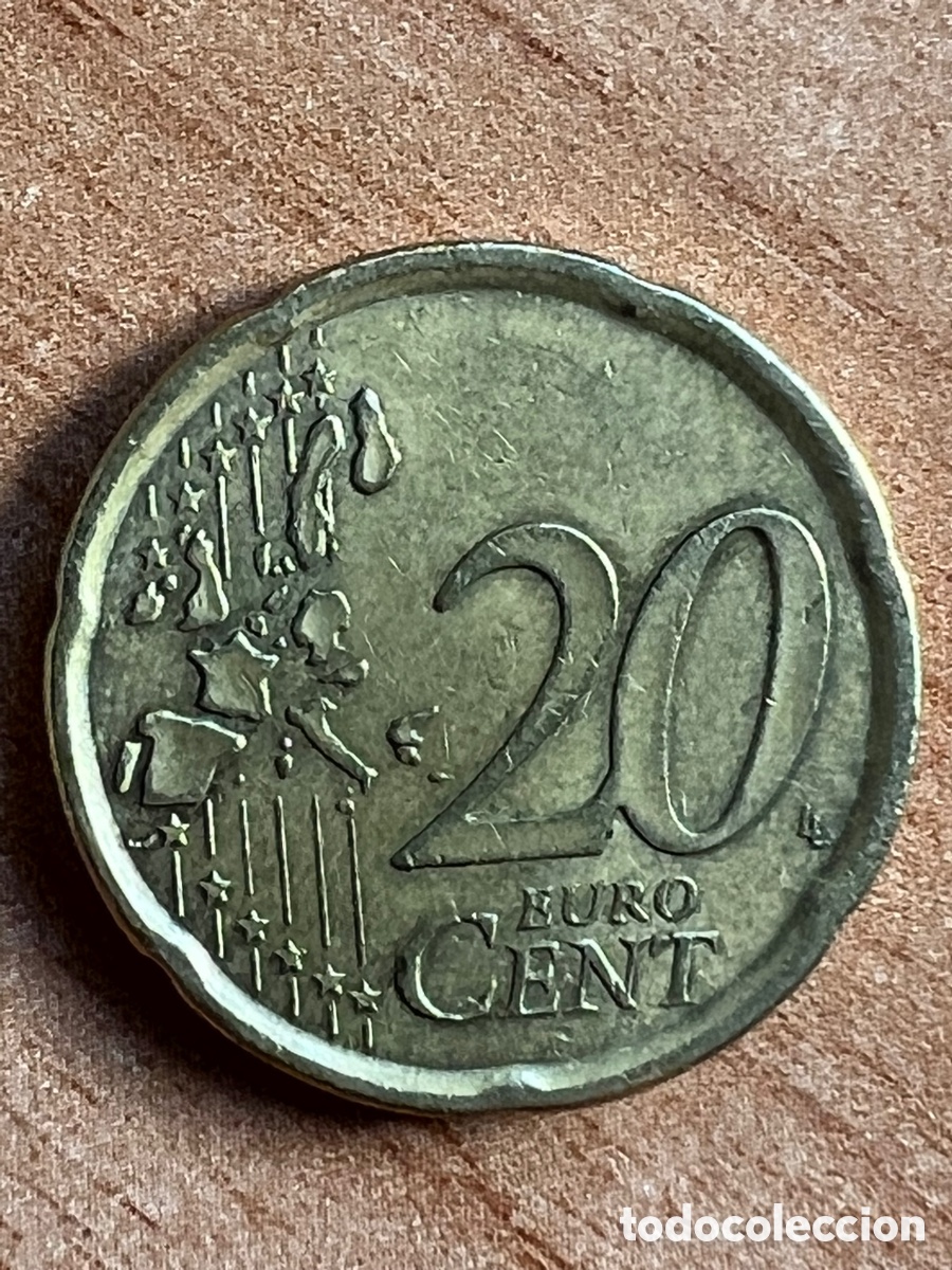 Monedas Franco: Moneda 20 c&eacute;ntimos a&ntilde;o 1999. - Foto 2