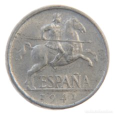 Monedas Franco: 5 CÉNTIMOS 1941. LANCERO IBÉRICO. EBC.